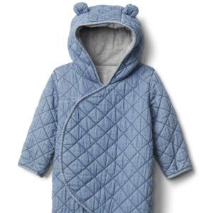 Baby Gap Baby Quilted Chambray Bear One-Piece